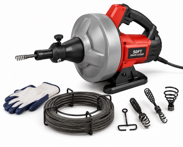 Electric drain auger, 50 ft